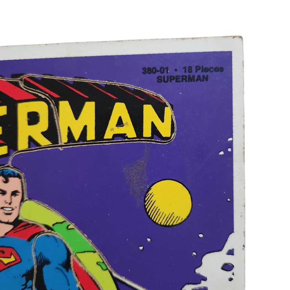 Vintage 1976 Playskool‎ Superman Wood Tray Puzzle 18 Pieces DC Comics 380-01